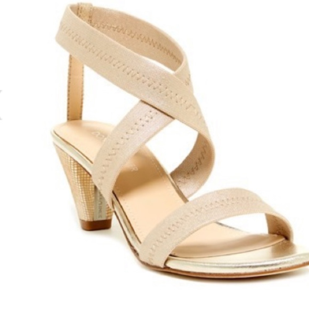 💗Donald Pliner Gold Vons Crisscross sandal